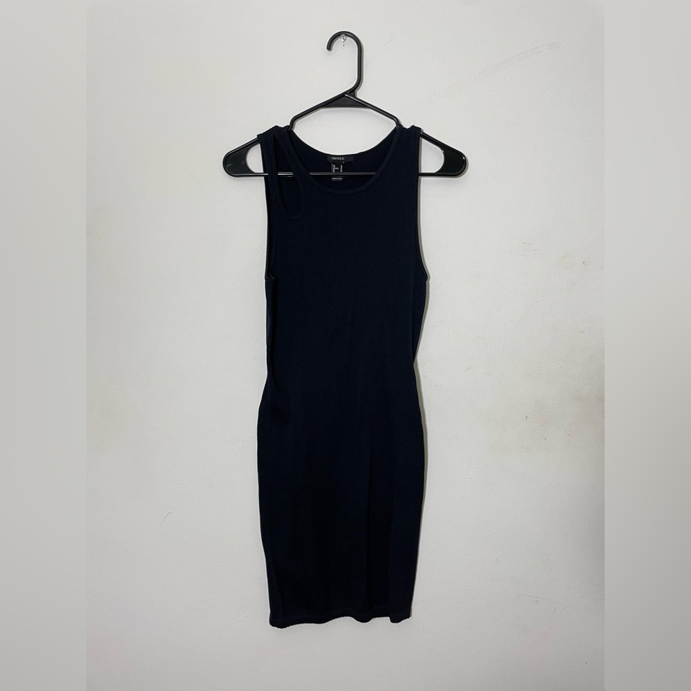 NWOT Forever 21 Black Ribbed Bodycon Dress